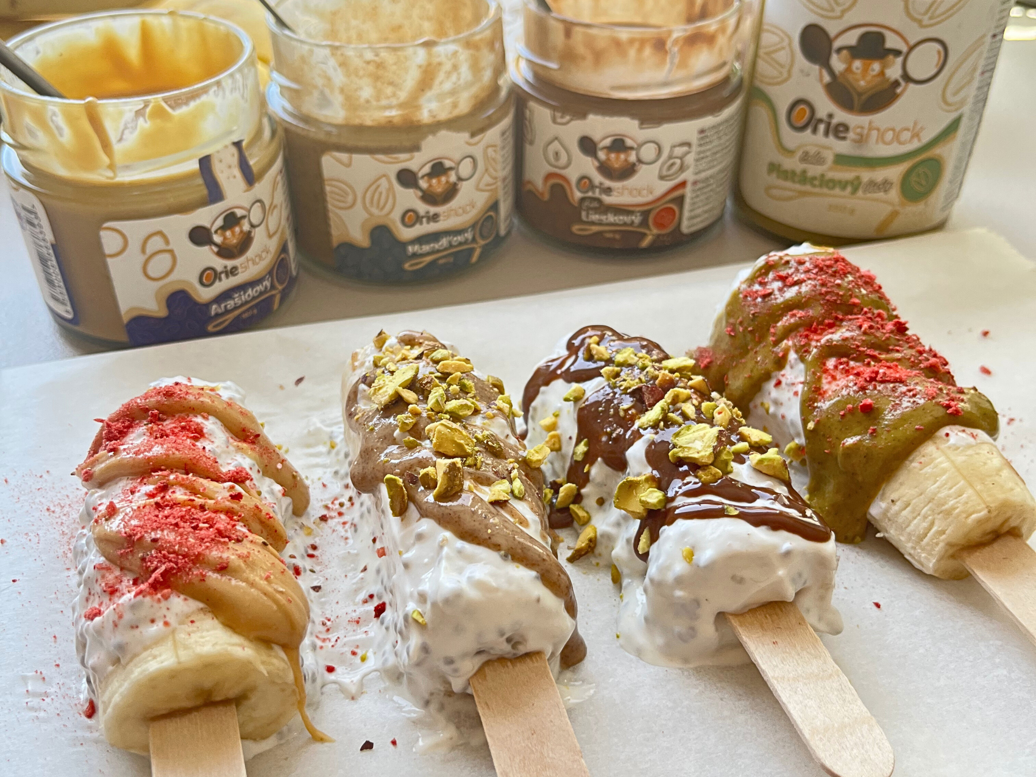 Banánové nanuky s čoko lieskovým krémom