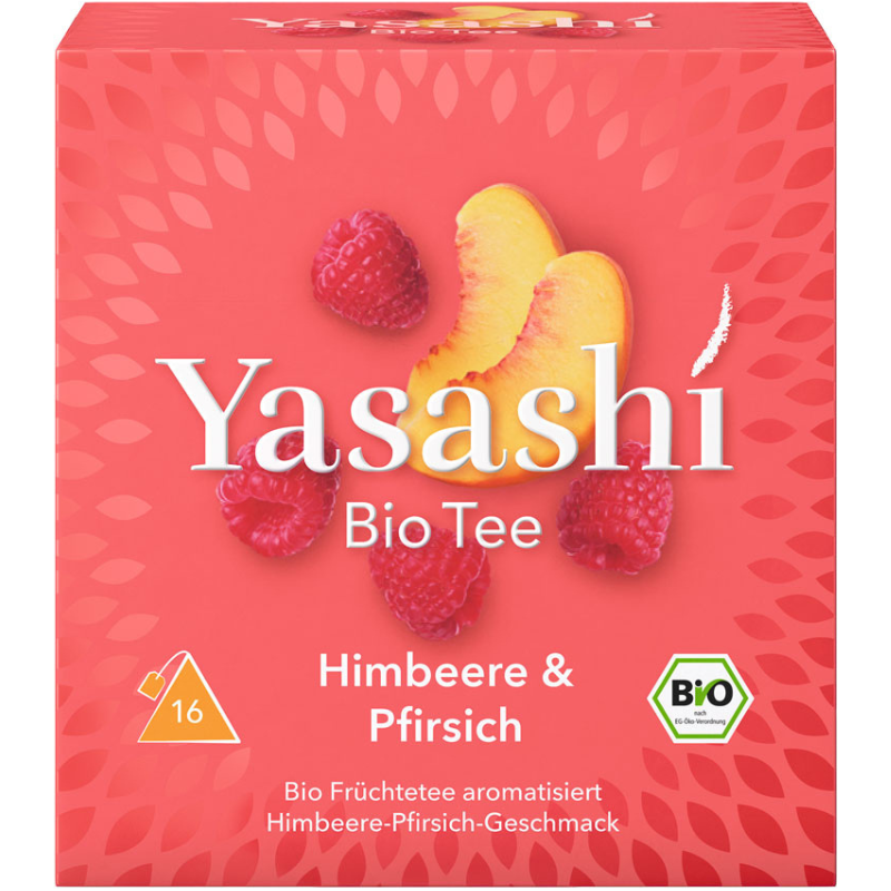 Yasashi Bio Malina & Broskyňa 16x2,50g