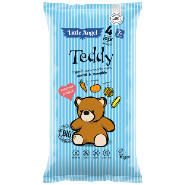 Little Angel Teddy mrkva & tekvica 4x15 g