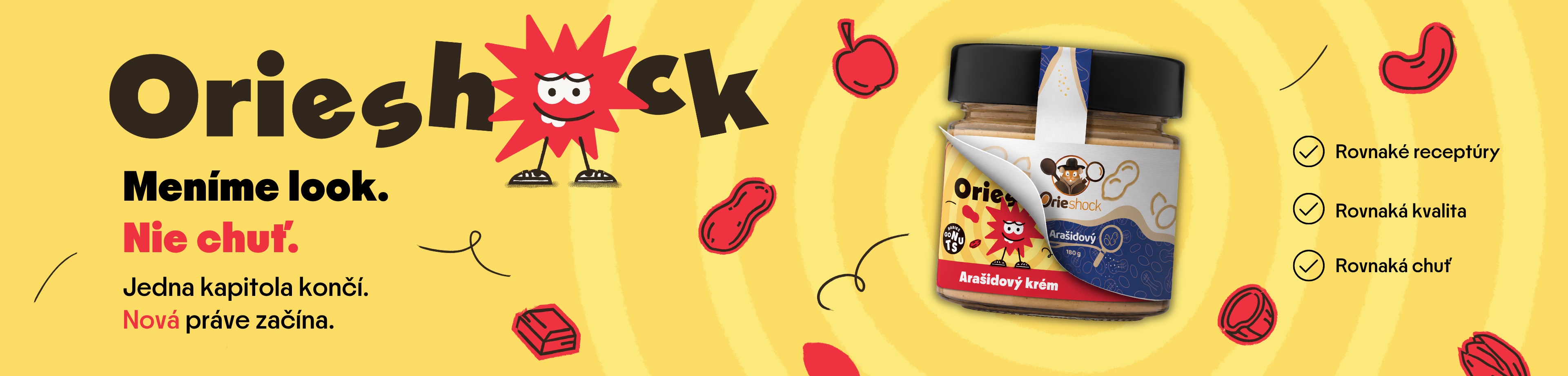 home page banner s info o zmene brand identity značky Orieshock 
